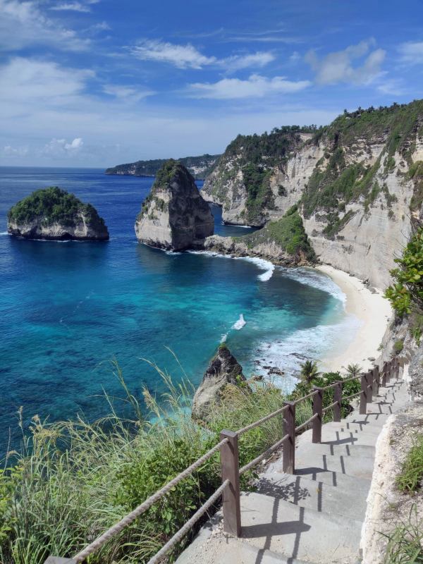 Treppe am Diamond Beach